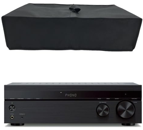 Wanty Heat-Resistant Waterproof Dust-Proof Nylon Fabric Dust Cover Case Protections for Sony STRDH190 2-ch Home Stereo Receiver with Phono Inputs & Bluetooth Black
