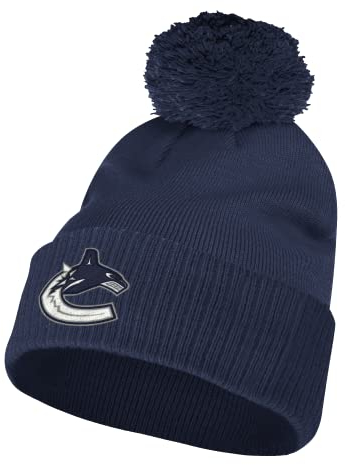 adidas NHL-Bommelmütze mit Bündchen, NHL Teams (Vancouver Canucks, dunkelblau)