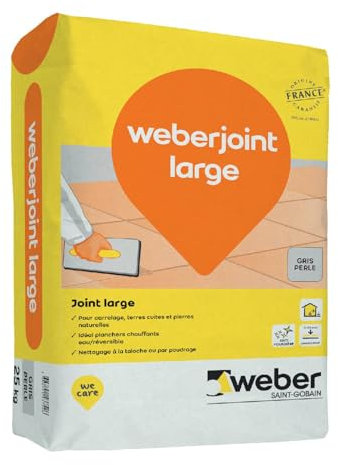 Weber Weberjoint ancho gris perla 25 kg para suelos de baldosas con calefacción - Weber