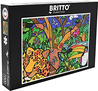 Bluebird Puzzle - Amazon, 1000 Teile Puzzle - Buntes Pop-Art-Werk von Romero Britto - Puzzle für Erwachsene