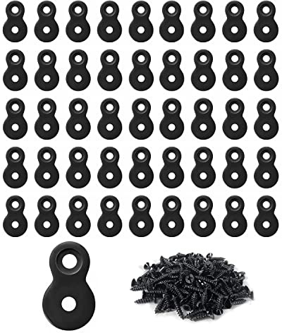 Figure 8 Fastener, Heavy Duty Table Top Fasteners, Desktop Clips Tabletop Connector Bracket (Black) (20) (40)