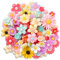 DIY Blumen Harz Charms,80 Stück Gänseblümchen Harz Flatback Perlen Kunststoffperlen mit flacher Rückseite Cabochons, Verschönerung für die Schmuckherstellung Scrapbooking Telefonhülle Dekoration