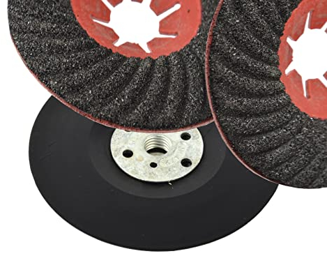 2 Stück Steinschleifscheibe 125mm und Stützteller für Feinsteinzeug, Granit, Sandstein, Keramik, Glas