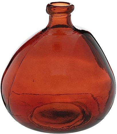 Atmosphera - Vase Uly Recyclingglas - D.21 cm - Bernstein