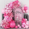Luftballon Girlande Rosa, 112 Stück Rosa Ballon Girlande mit Rosa Explosionsstern Folienballons, Luftballons Metallic Rosa Pastell Rosa Hellrosa Party Ballons für Mädchen Geburtstag Partydekoration