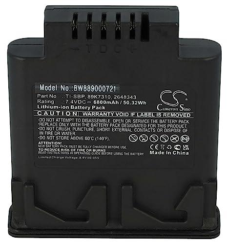 vhbw Akku Ersatz für Fluke 89K7310, TI-SBP, 2648343 für Wärmebildkamera (6800 mAh, 7,4 V, Li-Ion)