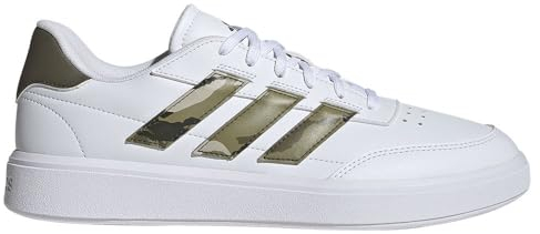 adidas COURTBLOCK Shoes, Zapatos Hombre, Cloud White/Olive strata/Shadow Olive, 46 2/3 EU