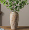 Ximthmoney Große rustikale Keramikvase für Heimdekoration, 34 cm, Keramikvase, bodenhohe Vasen, Ton- und Terrakotta-Vase, große Vasen für Dekoration, Wohnzimmer, Boden, Used-Look