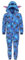 Stitch Disney Pigiama Intero in Pile Blu per Bambini, Onesie con Cappuccio Oeko-Tex 3-4 Anni