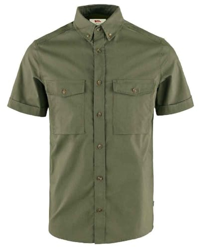 Fjällräven Herren Övik Air Stretch SS Hemd, Laurel Green, XXL