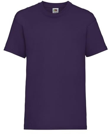 Generico T-Shirt Kids Valueweight T Maglietta da Bambino Manica Corta Cotone 100% - 1 Maglietta MOD. FRU 61-033-0 (12-13 Anni, Viola)