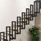 YCZHD Treppe Seitlich Montierte Geländer,Eisenzäune,Dachboden Innenhaushalt einfache Selbstmontierende Duplex-Dachgeländer,Zaunstützstangen(Size:U 45cm,Color:Schwarz)