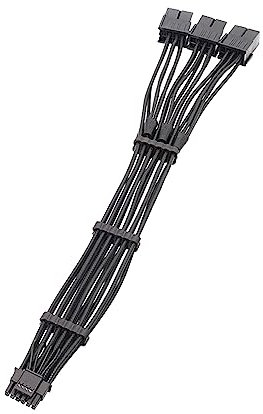 LARUISEE CPU 8Pin Femmina A 12VHPWR PCIE 5.0 16Pin ATX3.0 600W Cavo di Alimentazione Modulare Per RTX40 Seris 4090 Scheda Grafica Femmina 8pin A 12VHPWR PCIE Cavo