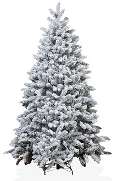 Künstlicher Weihnachtsbaum mit Schnee Deluxe Viola 300cm, GIGANT Tannenbaum Christbaum Kunstbaum Dekobaum mit Metallständer