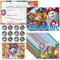 COQOYO Einladungskarten Kindergeburtstag Jungen Mädchen, 12pcs Deutsche Geburtstag Einladungen, Partyeinladungen mit Bunte Umschläge und Runde Stickers, Cartoon Einladung Set für Kinder Party