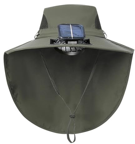 ofeirhz Outdoor Kinder Sonnenhut Mädchen Fan Hut Großer Wind Verstellbarer Sonnenhut Großer Rand Großer Umhang Kinder Plüsch Tierhüte (Grün, Einheitsgröße), grün, Einheitsgröße