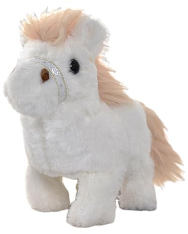 Elektrischer Plüschtier Pony mit Singendes gehendes, Interaktives Spielzeug Pony Kinder Spielzeug Haustier Plüschtier mit Gehen Singen Funktion Plüschtier Spielzeug Interaktives für Baby Kids