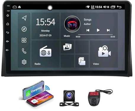 ZCBZBy Estéreo para automóvil Android 13 con Bluetoothpara Vol-kswagen Multivan T5 2003-2015 reproductor de radio con pantalla táctil de 9 pulgadas 4G WIFI CarPlay Android Auto GPS radio FM para autom