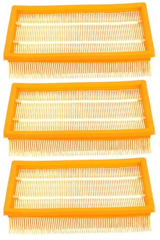 Lot de 3 filtres plissés plats pour aspirateur Kärcher NT 25/1 Ap, NT 35/1 Ap, NT 35/1, NT 45/1, NT 55/1, NT 361, NT 561, NT 611 Tact, Te, M, Eco (remplace 6.904-367.0)