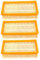 Lot de 3 filtres plissés plats pour aspirateur Kärcher NT 25/1 Ap, NT 35/1 Ap, NT 35/1, NT 45/1, NT 55/1, NT 361, NT 561, NT 611 Tact, Te, M, Eco (remplace 6.904-367.0)