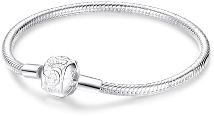 XWN Moments-Bracciale Donna Adatto per Ciondolo Argento Sterling 925 Braccialetto Snake Bracciali Compatibile per Pandora Ciondolo