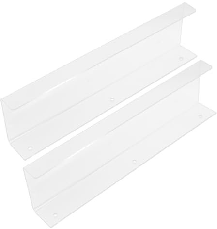 ULTECHNOVO 2 Stück Aufbewahrungsregal Für Fotoalben Schwimmende Regale Schlafzimmer Schwebendes Bücherregal An Der Wand Schallplatten Wandregal Schwebende Regale Wandregale Transparent Acryl