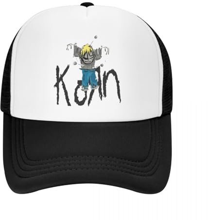 Korn Rock Band Musik Trucker Hüte Unisex Hip-Hop Papa Hut Trucker Worker Cap Trucker Cap Snapback Cap Mesh Baseball Caps Waschbar