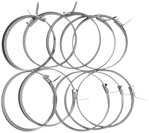 Alkan 100x Edelstahl Bandschellen 740 mm AISI 430 vorgefertigt | Vorgefertigte Edelstahl-Bandschellen/Klemmschellen, AISI 430, 740 mm, für Schläuche, Manschetten & Rohre