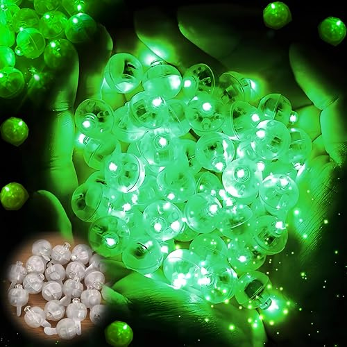 YOUYIKE 100 Stück Ballonlichter Mini Rund lampion lichter Geburtstag Party Zubehör weihnachtskugeln Hochzeit Tischdeko Gastgeschenke Leuchtkugel für Getränke LED Leuchtend Luftballons Licht Kugel