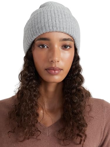 Style & Republic Kaschmir-Chunky Beanie Damen aus 100% Cashmere, Lang und großzügig geschnitten - Dein kuscheliger Premium Strick-Mütze für stilvolle Herbst- & Winter-Momente