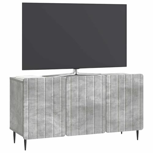 vidaXL TV-Schränk Betongrau 99 x 34,5 x 52 cm Holzwerkstoff, Wohnzimmermöbel, rechteckige Medieneinheit, schicke Ablage, praktischer Organizer für Zuhause