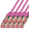 BIGtec Lan Kabel 10 Stück 10m Netzwerkkabel Ethernet Internet Patchkabel CAT.6 magenta Gigabit SFTP doppelt geschirmt für Netzwerke kompatibel zu CAT.5 CAT.6a CAT.7 Stecker