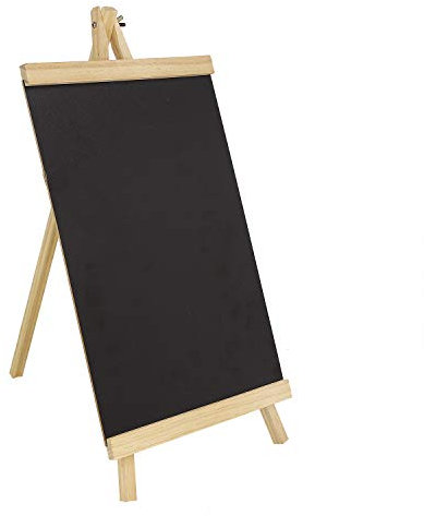 Panneau en bois Tableau noir avec support Mini tableau à craie sur chevalet Panneau Chevalets Triangle de Table Tableau Porte Nom Numéro pour Decoration Mariage Anniversaire Bureau