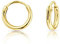 DTPsilver® Creolen 8mm - Mini Creolen Gold - Ohrringe Gold Creolen Klein - Ohrringe Silber 925 Vergoldet
