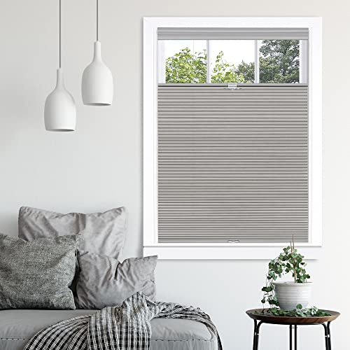 Achim Home Decor Lampenschirm, kabellos, plissiert, 68 cm Breite, 162 cm Länge, Taubengrau, lichtfilterend, für Fenster und Dachfenster