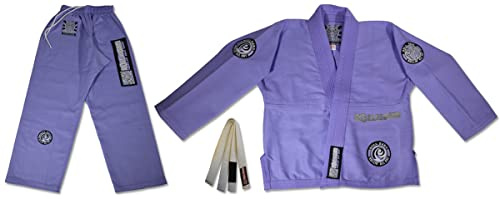 ROLL HARD Kids Brazilian Jiu Jitsu Kimonos Purple (M2)