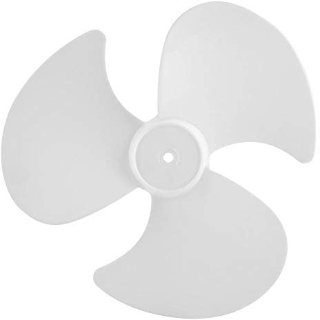Nikou 2Pcs Plastic Fan Blades, 3 Leaves Electric Fan Accessories for Enhanced Cooling Durable Universal Size Replacement Part for 12 Inch Electric Fan, Home and Office Use(White)