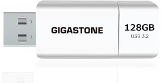Gigastone Z60 Clé USB 3.1 128 Go, Compact Lecteur de Stylo à Performance fiable pour PC Ordinateur Mac, Compatible avec l'interface USB 2.0 / USB 3.0 Rétractable, Mini Imperméable et Robuste