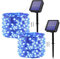 Oreunik Solar String Lights Outdoor, 2 Pack 2×120LED Garden Solar Lights Waterproof Solar Fairy Lights 40Ft 8 Modes Decoration Lighting for Garden, Patio, Party, Wedding,Christmas (Blue)