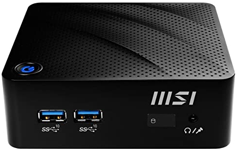 MSI Cubi N Mini PC, Intel Celeron N4500, Memoria de 4 GB, SSD de 128 GB, Pantalla Doble, silencioso, Windows 11 Pro (JSL-035US)
