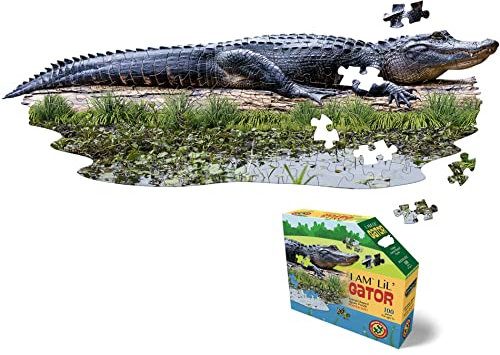 Madd Capp Games I AM LiL Gator Puzzle in Tierform, 100 Teile