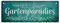 Gartenparadies Metallschild L in 10,5x28cm mit floralen Ornamenten