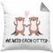 Valentinstag Kissen mit Füllung 40x40 Geschenk für Ihn Sie Lustig We Need Each Otter Geschenkidee Freund Freundin Liebe Paare (Grau)