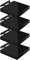 WOLTU Mensola da Muro, Set di 4, Scaffale Sospeso da Parete Libreria Piccola per Soggiorno Cameretta Porta CD Dvd, Pannello MDF 25x22,9x3,8cm, Nero, RG9488sz-4