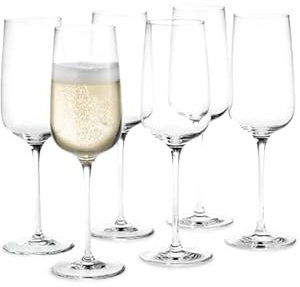 Holmegaard Bouquet Champagne Glass, Clear, 9.8 Oz, 6 Pcs.Champagne glassesH: 8.7, W: 2.8, D: 2.8, Ø: 2.8, V: 9.8 oz Oz