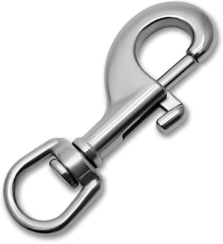 Soul-Cats 1 Stück Wirbelkarabiner Edelstahl V4 Bolzenkarabiner Karabiner Haken mit Drehgelenk
