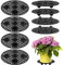 Erthree Plant Stand, 8pcs 7.9inch Heavy Duty Plant Level Pot Elevator, Flower Pot Stand Plant Holder Support Rack for Deck, Indoor, Outdoor, Garden(Black)