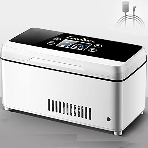 Mini Nevera para medicamentos Insulina eléctrica Enfriamiento Inteligente Recargable para automóvil Nevera pequeña portátil para Mantener la medicación para la Diabetes 0-18 Grados Blanco, 1
