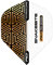 RED DRAGON Hardcore Peter Wright Weiße und Bronze Schlange Premium Standard Dartflug - 3 Set pro Packung (insgesamt 9 Dart-Flights)
