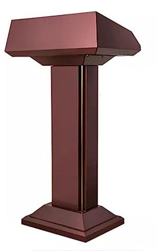 RENLXFI Rednerpult Stehpult Podium Konferenzraum Vortragspodium, Edelstahl Präsentation Rednerpult für Klassenzimmer Konzert Kirche Rede, Stehend Design (Color : B)